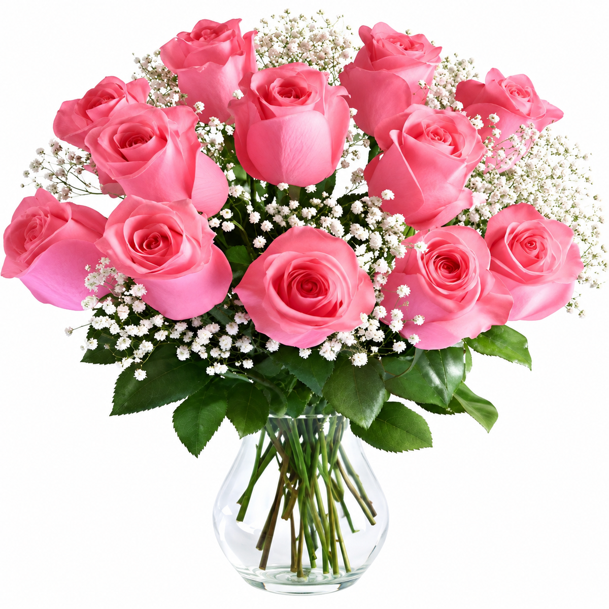 12 Stems Premium Pink Roses